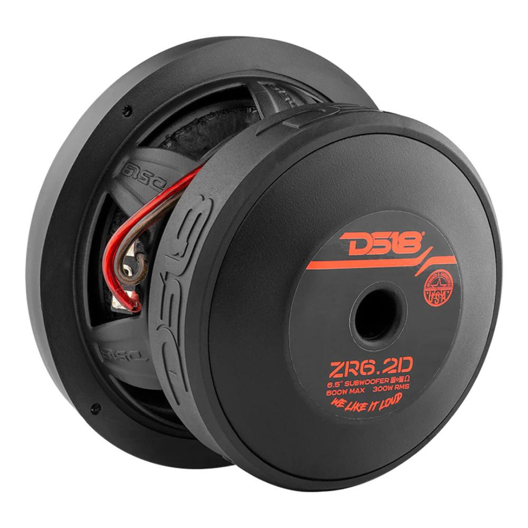 DS18 ZR6.2D 6.5" Subwoofer with 1.5" Aluminum Voice Coil - 300 Watts Rms 2-ohm DVC