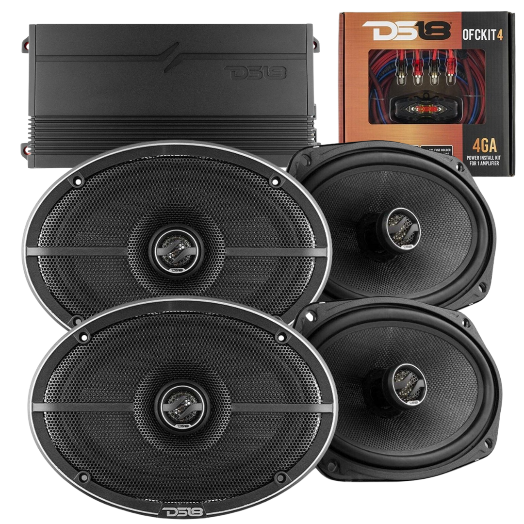 2009-2023 Dodge Ram 1500, 2500 & 3500 Crew Cab - DS18 ZXI Series Speaker Package with Amplifier and Amp Kit