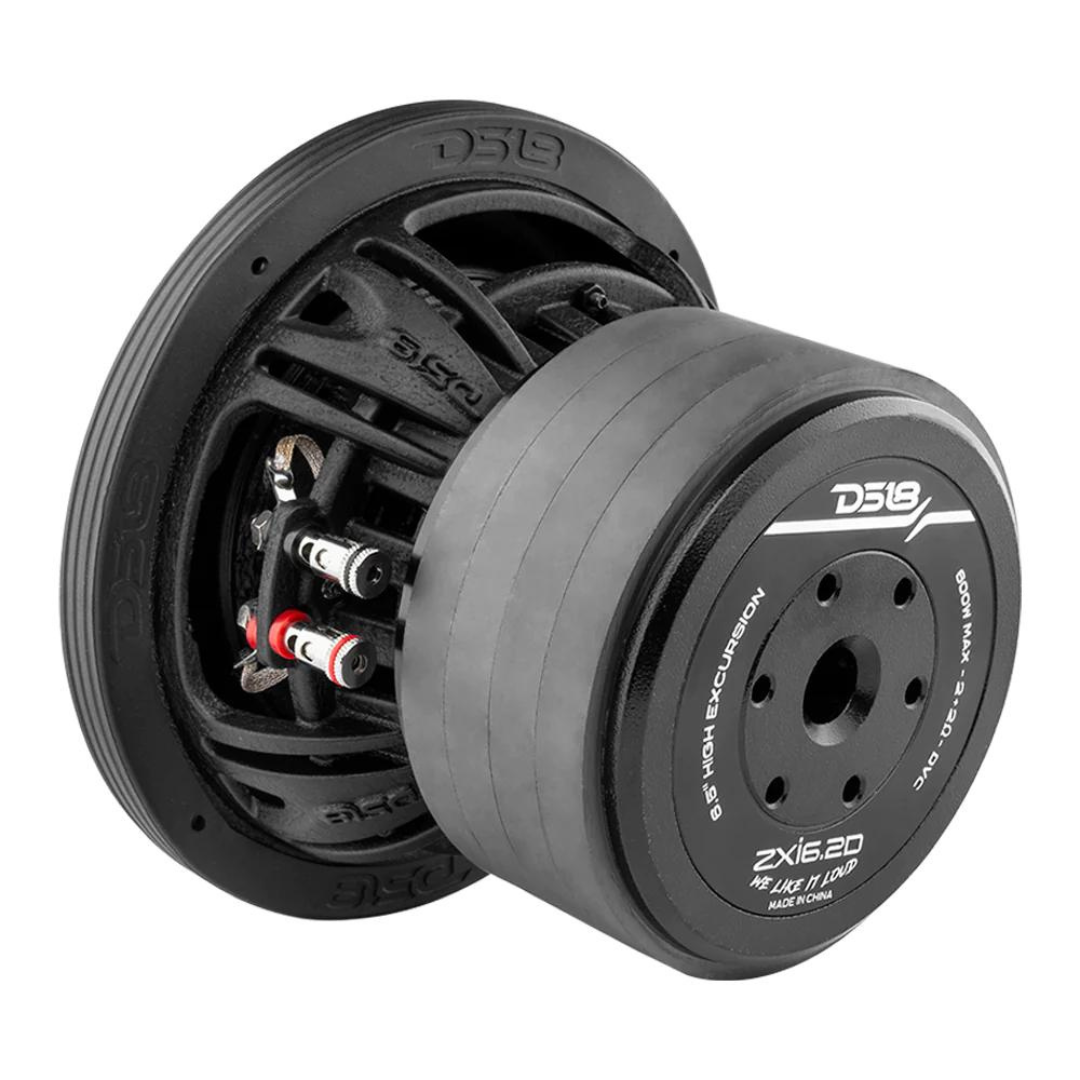 Subwoofer DS18 ZXI6.2D de 6,5" con bobina móvil de aluminio de 1,5" - 300 vatios Rms 2 ohmios DVC