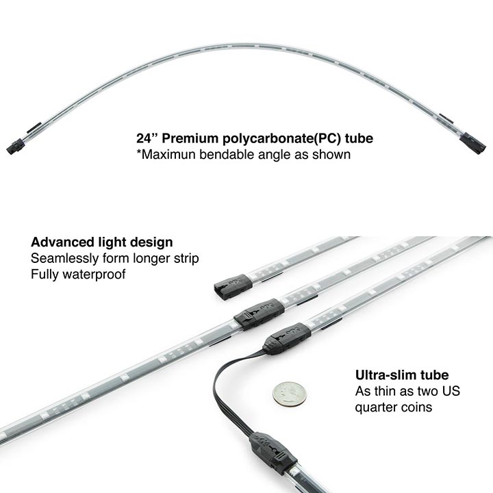 XKGlow KS-CAR-ADVANCE LED Interior and Underglow Accent Light Kit with Bluetooth Control
