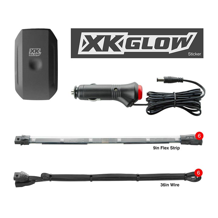 XKGlow KS-CAR-MINI Advanced LED Interior Accent Light Kit with Bluetooth Control
