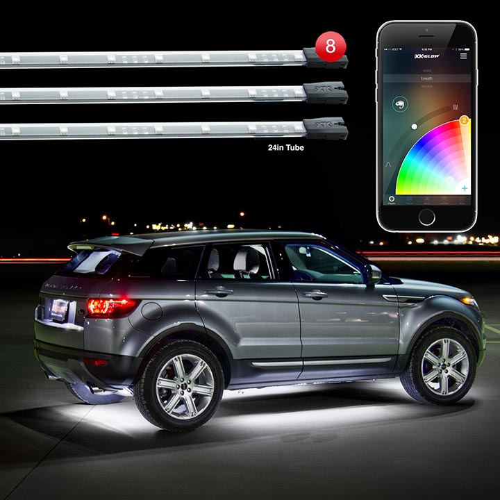 XKGlow KS-CAR-STANDARD RGB LED Underglow Light Accent Kit with Bluetooth Control