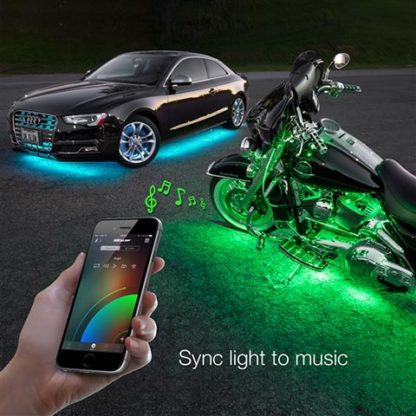 XKGLOW KS-MOTO-ADVANCE Motorcycle Underglow with Engine Accent LED Accent Light Kit and Bluetooth Control