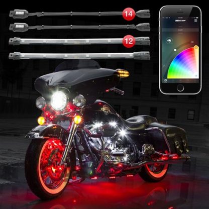 XKGLOW KS-MOTO-PRO Motorcycle Underglow, Engine and Wheel LED Accent Light Kit with Bluetooth Control