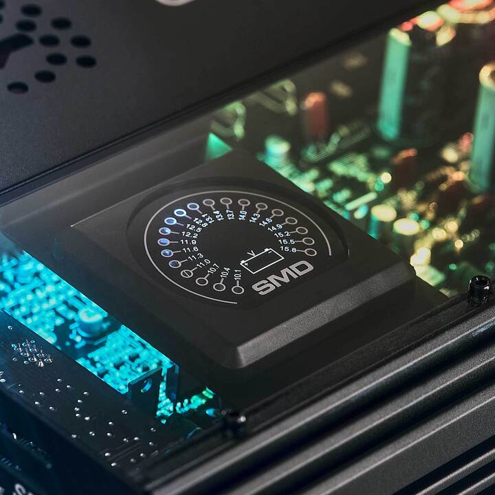 SMD 2000.1D Monoblock Amplifier with VM-1 Voltmeter and Digital LED Lights - 1 x 2000 Watts Rms @ 1-ohm