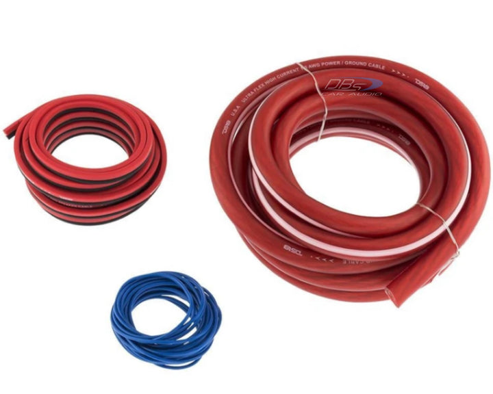 DS18 AMPKIT0 Kit de cableado de amplificador calibre 1/0 - Cable de aluminio revestido de cobre (CCA)