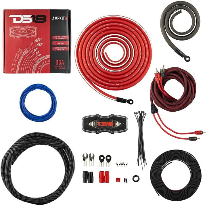 DS18 AMPKIT0 Kit de cableado de amplificador calibre 1/0 - Cable de aluminio revestido de cobre (CCA)