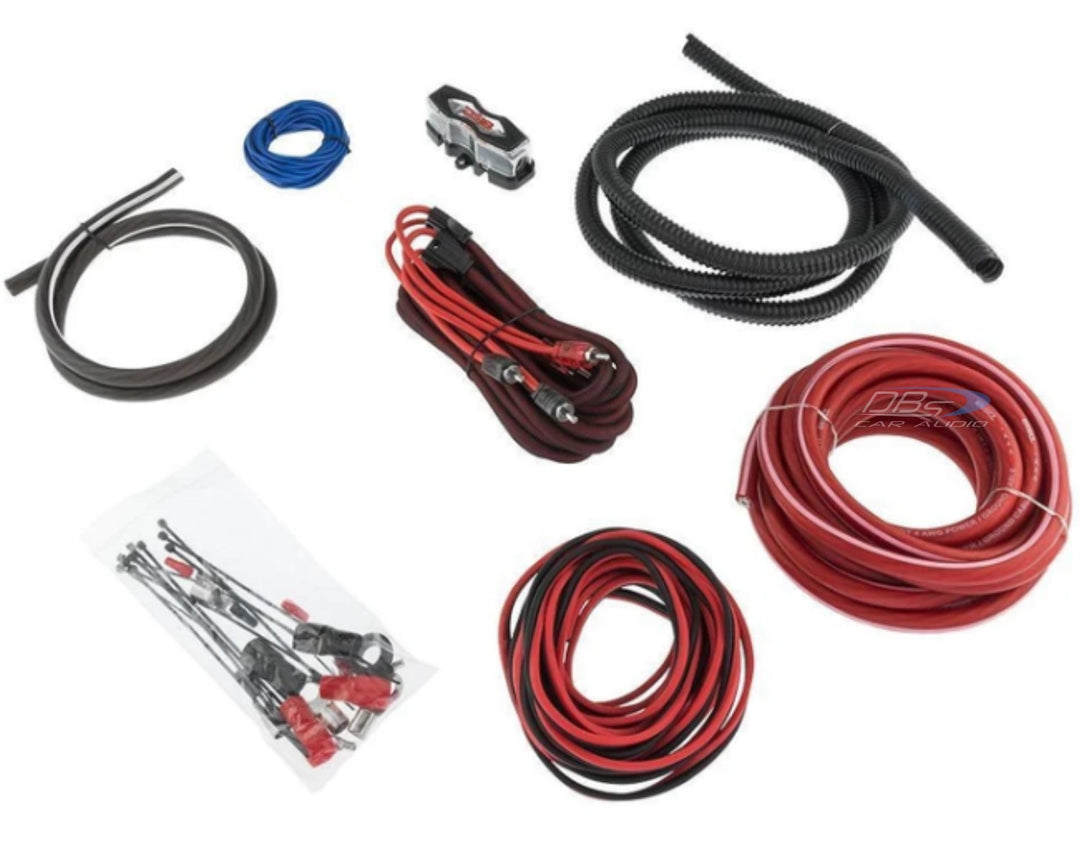 DS18 AMPKIT4 Kit de cableado de amplificador de calibre 4 - Cable de aluminio revestido de cobre (CCA)
