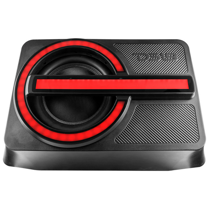 Ford Bronco 6ta generación de 2021 en adelante - Caja de subwoofer de 12" con portón trasero DS18 con amplificador, kit de amplificador y controlador LED