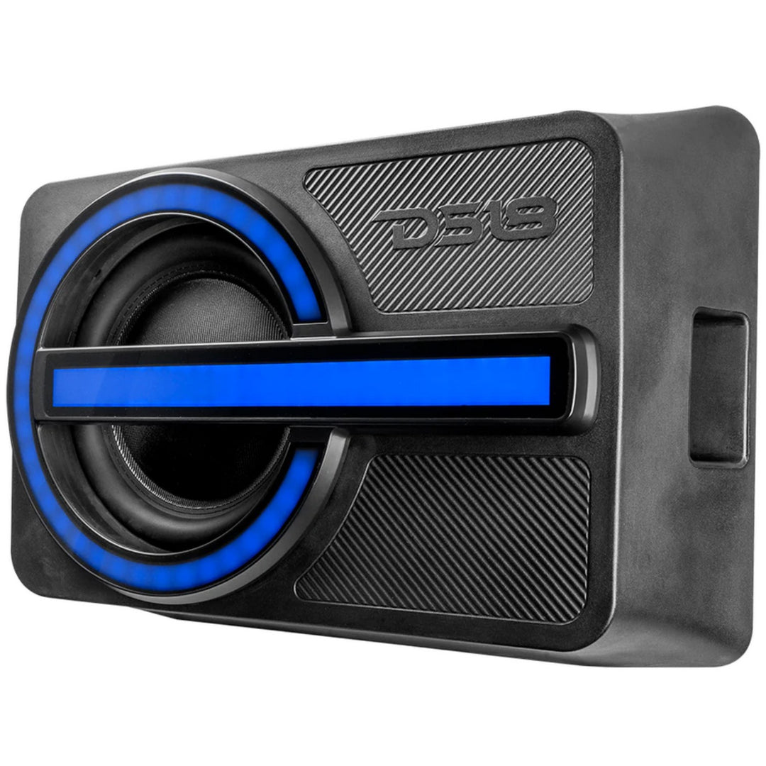 Ford Bronco 6ta generación 2021 en adelante - Caja de portón trasero DS18 BRO-BASS con luces LED RGB y subwoofer de 12" - DVC de 800 vatios Rms y 4 ohmios