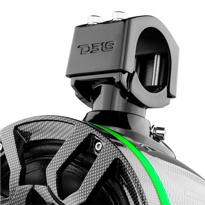 DS18 CF-X8PRO Altavoces tipo torre de fibra de carbono de 8" con controladores de bocina incorporados y luces LED RGB - 250 vatios Rms 4 ohmios