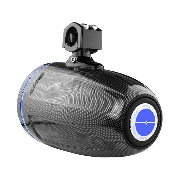 DS18 CF-X8TPNEO Torres marinas de neodimio de fibra de carbono de 8" con luces LED RGB incorporadas - 180 vatios Rms 4 ohmios