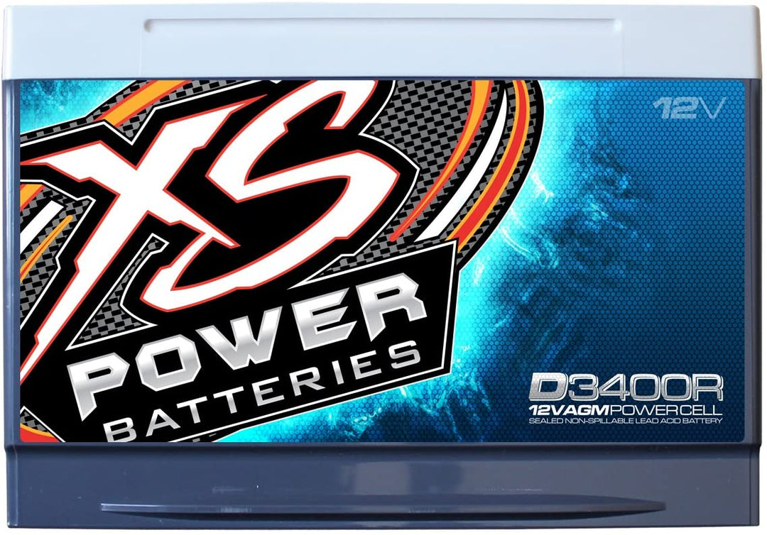XS Power D3400R 12 Volt AGM Car Audio BCI Battery - 2500 Watts Rms | 80Ah