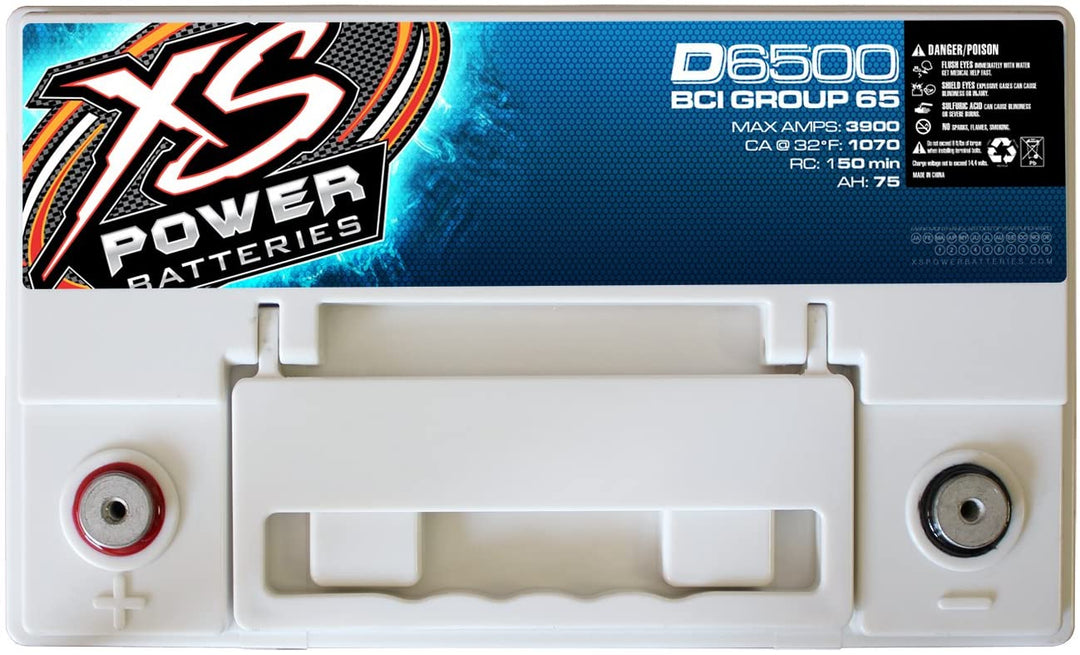XS Power D6500 12 Volt AGM Car Audio BCI Battery - 3000 Watts Rms | 86Ah
