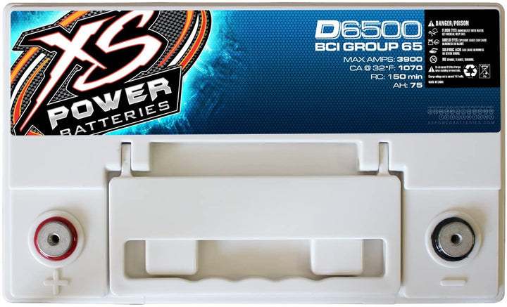 XS Power D6500 12 Volt AGM Car Audio BCI Battery - 3000 Watts Rms | 86Ah