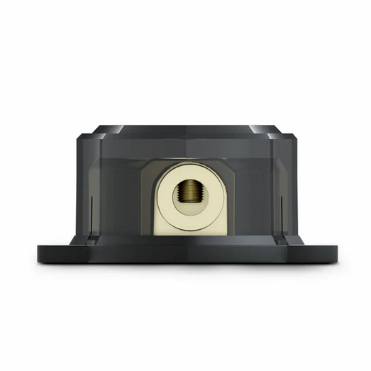 DS18 DB1024 Distribution Block with Plastic Cover - 1x 1/0 Gauge In 2x 4 Guage Out