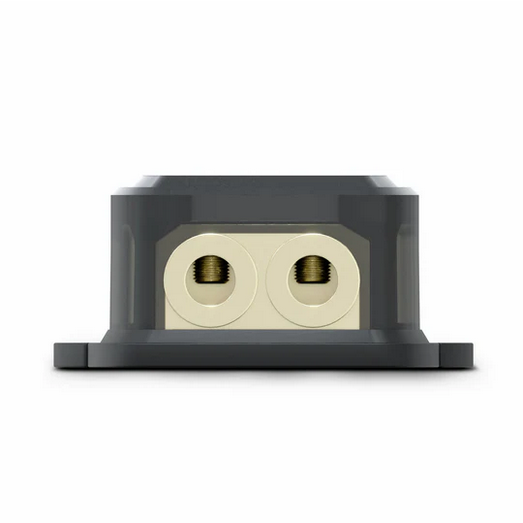 DS18 DB1024 Distribution Block with Plastic Cover - 1x 1/0 Gauge In 2x 4 Guage Out
