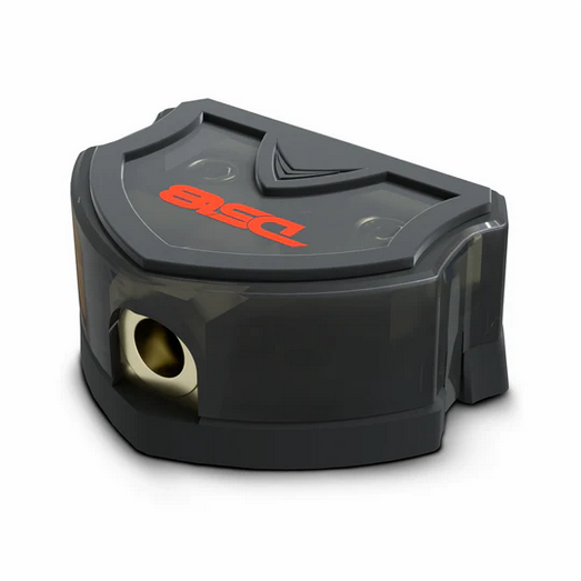 DS18 DB1030 Distribution Block with Plastic Cover - 1x 1/0 Gauge In 3x 1/0-4 Gauge Out