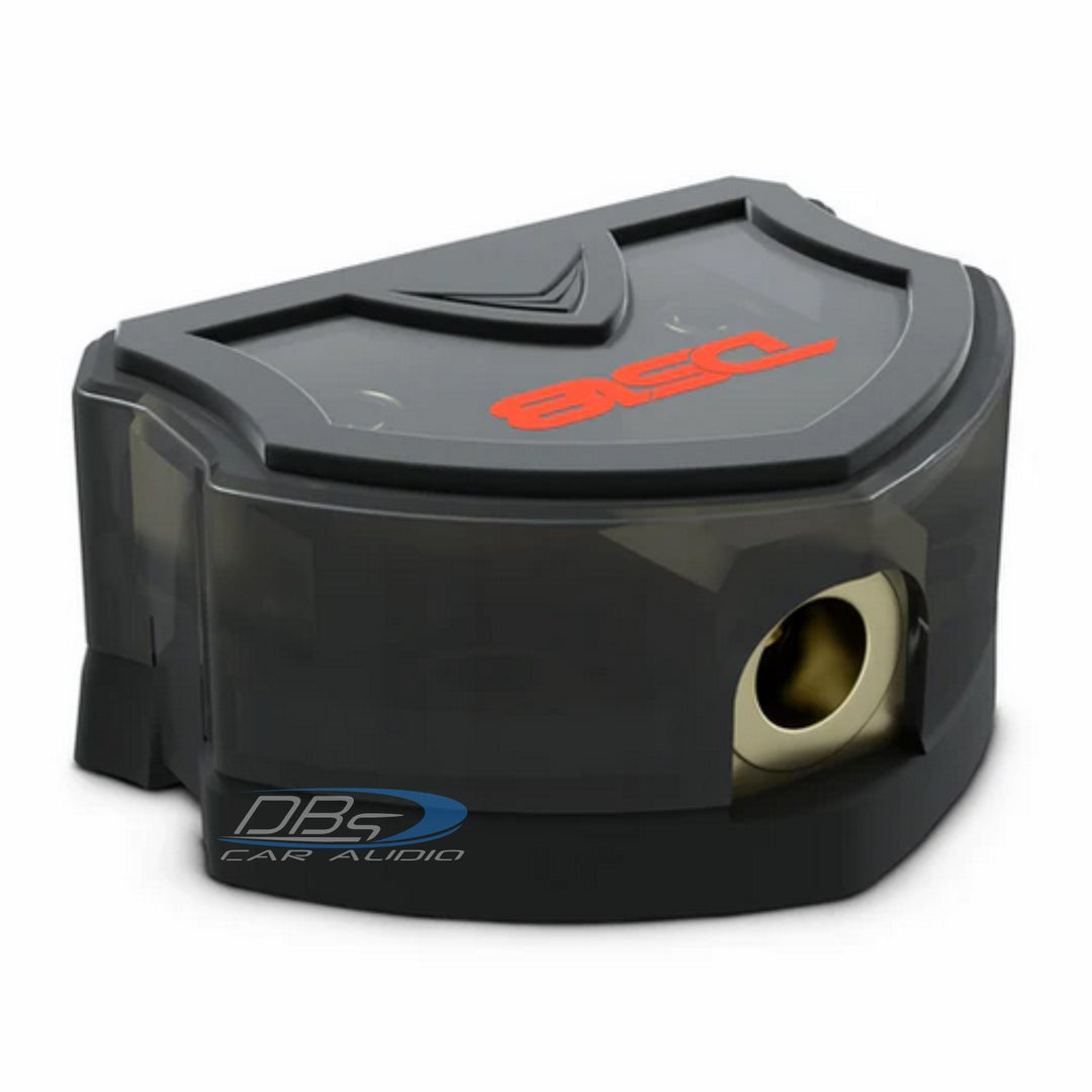 DS18 DB1030 Distribution Block with Plastic Cover - 1x 1/0 Gauge In 3x 1/0-4 Gauge Out