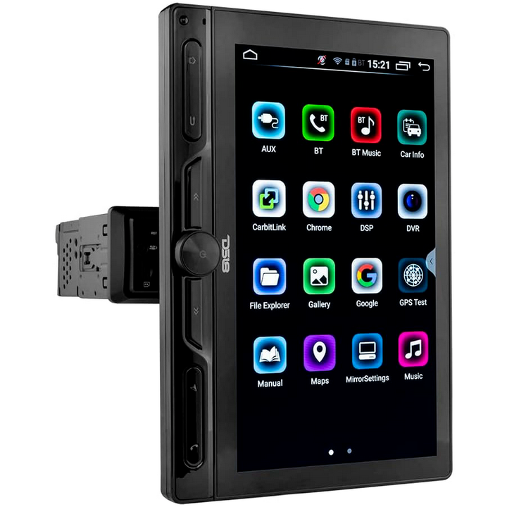 DS18 DDX10.5ADX Single-Din Radio with 10.5" Floating Touchscreen - Bluetooth, Mirror Link, USB, Gps and Android 10 (4x64GB)
