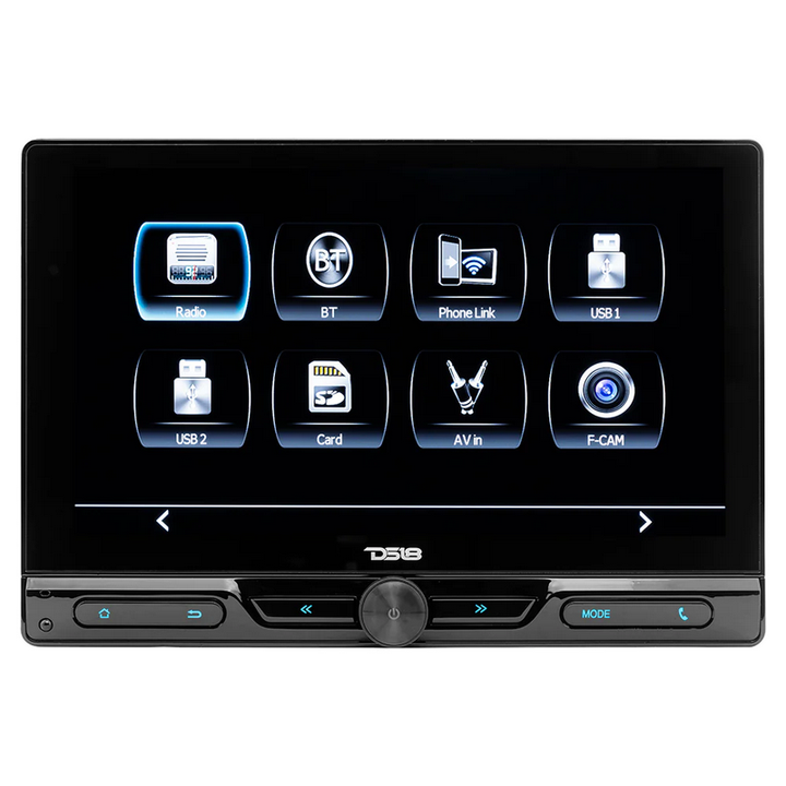DS18 DDX10.5ML Single-Din Radio with 10.5" Floating Touchscreen - Bluetooth, Mirror Link and USB