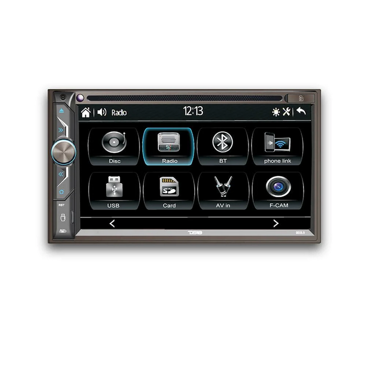 DS18 DDX6.9 Double-Din Head Unit with CD Player, DVD Player, Bluetooth, USB, SD, and Mirror Link