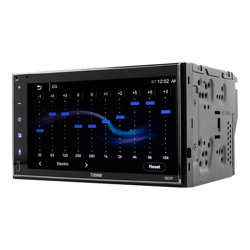 DS18 DDX7CP Double-Din Head Unit with 7" Touchscreen - Bluetooth, USB, AUX, SD, Mirror Link and CarPlay