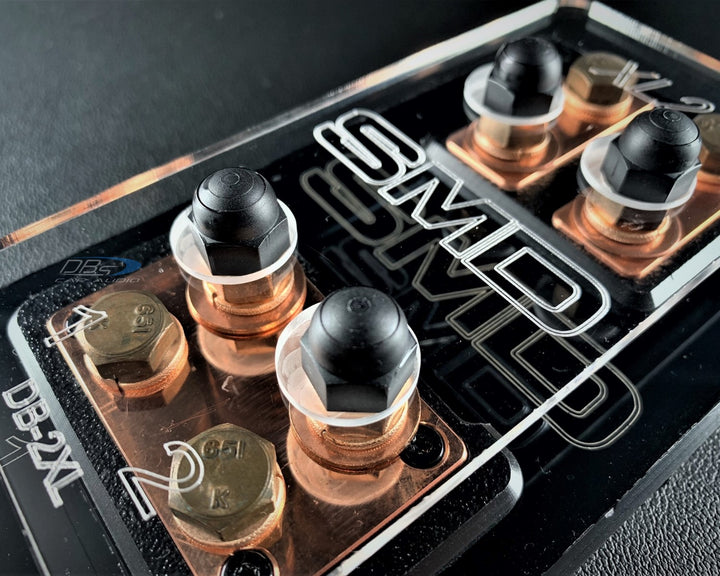 SMD Double XL2 2 Slot ANL Fuse Block with 100% Oxygen-free Copper Hardware and Clear Acrylic Cover - Made In the USA