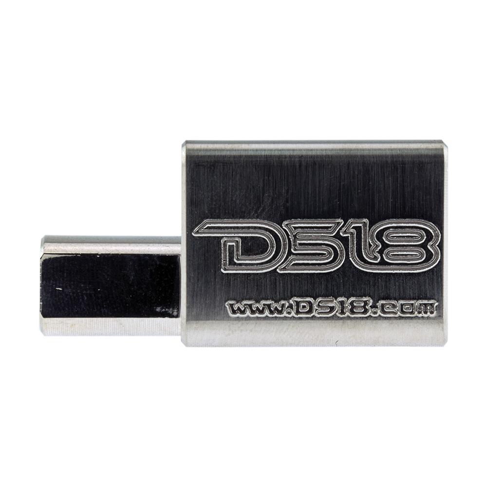 DS18 DPIV1/0 Dual Aluminum Amplifier Input Adapters with Offset Stubs - 2 x 1/0 Gauge to 1 x 1/0 Gauge