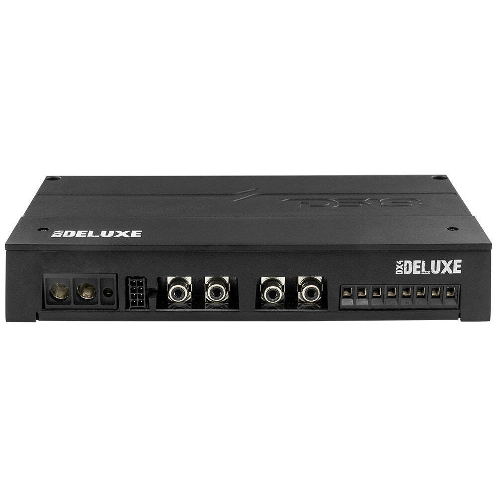 Amplificador Clase D DS18 Deluxe DX4 de 4 canales - 4 x 150 vatios Rms a 4 ohmios