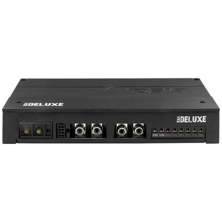Amplificador Clase D DS18 Deluxe DX4 de 4 canales - 4 x 150 vatios Rms a 4 ohmios