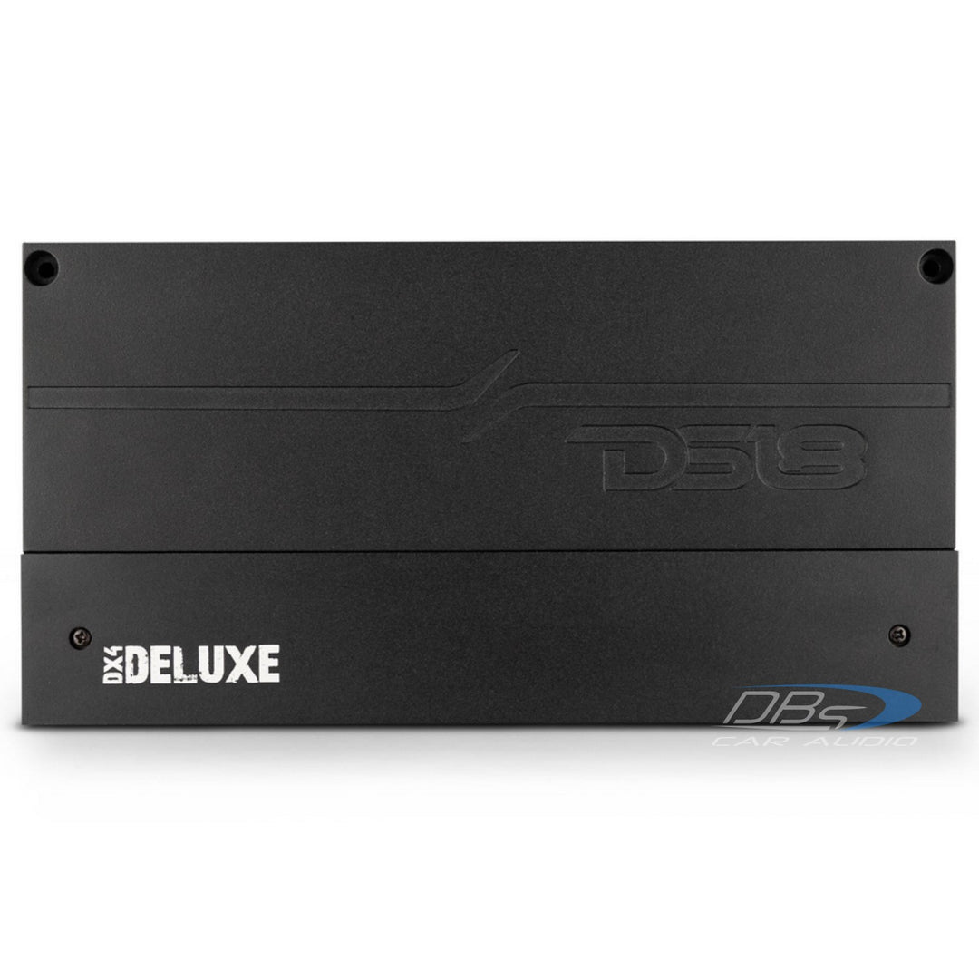 Amplificador Clase D DS18 Deluxe DX4 de 4 canales - 4 x 150 vatios Rms a 4 ohmios