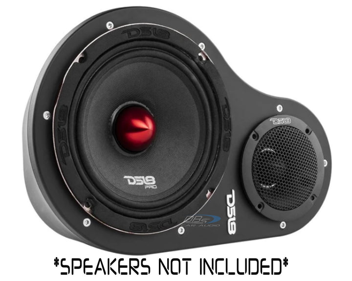 DS18 EN6P Universal 2-Way Speaker Pod Enclosures -  Fits 2x 6.5" Mid-Range Speakers & 2x Bullet Tweeters
