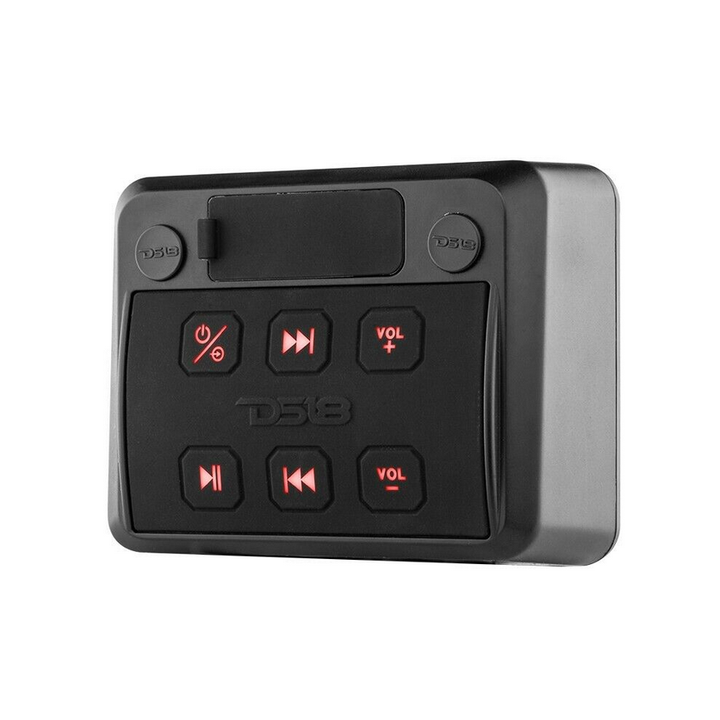Controlador de transmisión de audio marino DS18 ENSBTRC-SQ con carcasa y Bluetooth, entrada auxiliar, reproductor USB
