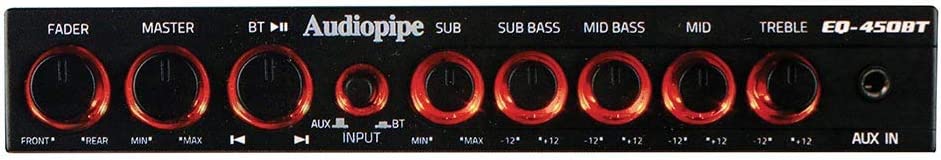 Audiopipe EQ-450BT 4-Band In Dash Graphic Equalizer with Bluetooth