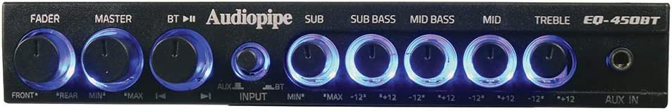 Audiopipe EQ-450BT 4-Band In Dash Graphic Equalizer with Bluetooth
