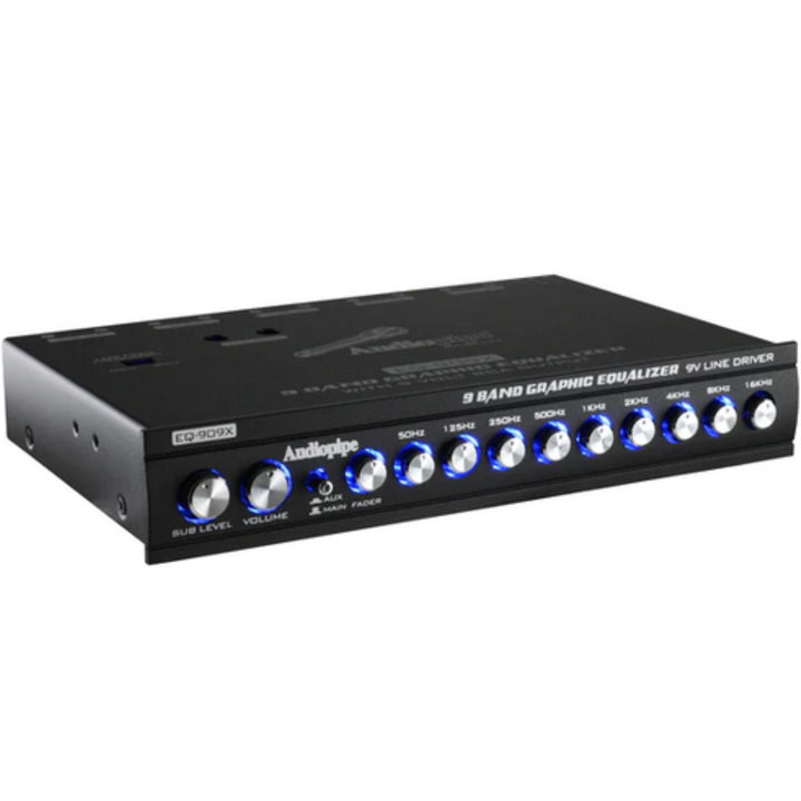Audiopipe EQ-909X In-dash 9-Band Graphic Equalizer with Subwoofer Control