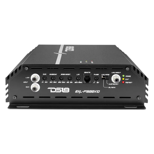 Amplificador de subwoofer monobloque Clase D DS18 EXL-P1500X1D - 1 x 1500 vatios Rms a 1 ohmio