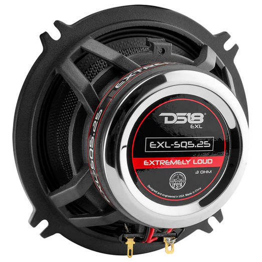 DS18 EXL-SQ5.25 Altavoces coaxiales de 2 vías de 5,25" con cono de fibra de vidrio - 80 vatios Rms 3 ohmios