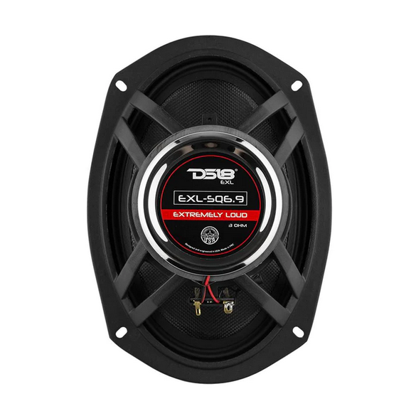 DS18 EXL-SQ6.9 6x9" 2-Way Coaxial Speakers with Fiber Glass Cone - 160 Watts Rms 3-ohm