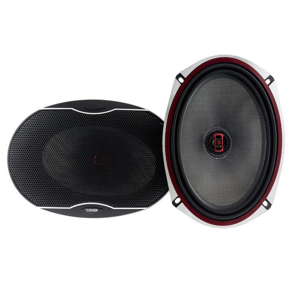 DS18 EXL-SQ6.9 6x9" 2-Way Coaxial Speakers with Fiber Glass Cone - 160 Watts Rms 3-ohm