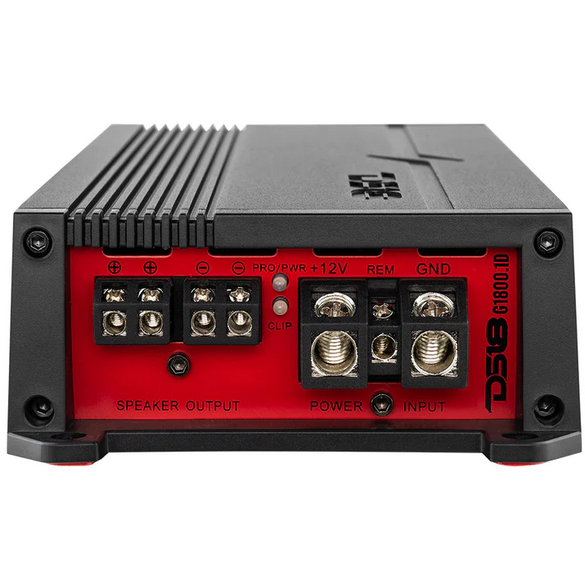Amplificador de subwoofer monobloque Clase D DS18 G1800.1D - 1 x 600 vatios Rms a 1 ohmio