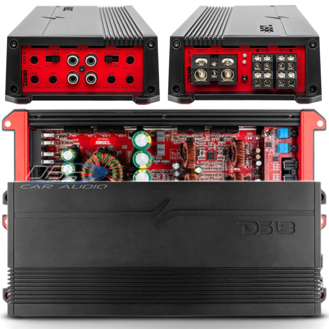 DS18 Package Deal - 4x PRO-X6.4BM 6.5" Mid-Range Loudspeakers - 4x PRO-TWX1 Bullet Tweeters - G3600.4D 4-Channel Amplifier