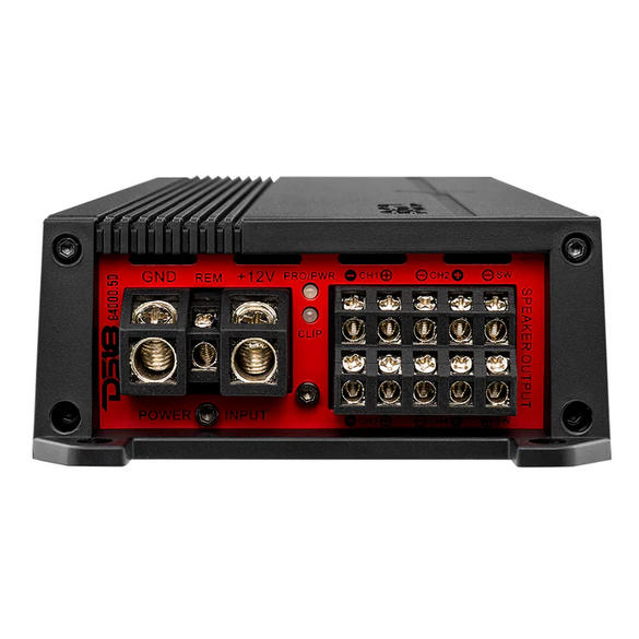 Amplificador Clase D de rango completo de 5 canales DS18 G4000.5D - 4 x 130 vatios Rms a 4 ohmios + 1 x 900 vatios Rms a 1 ohmio