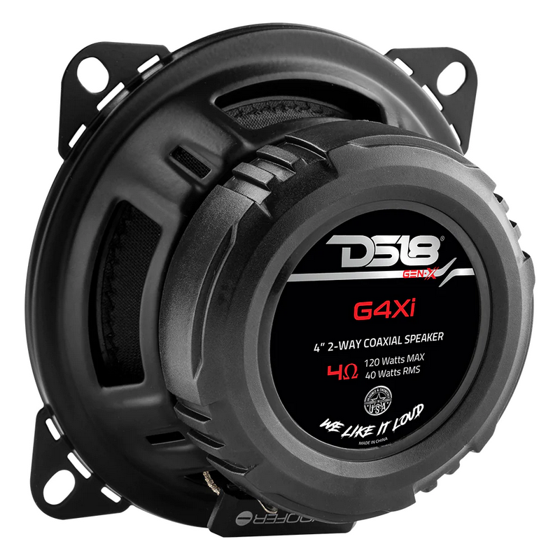 Altavoces coaxiales DS18 G4Xi de 4" y 2 vías con tweeters incorporados - 40 vatios Rms 4 ohmios