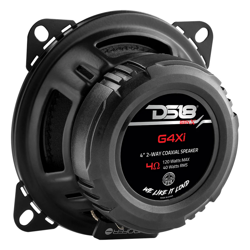DS18 G4Xi 4" 2-way Coaxial Speakers with Built-in Tweeters - 40 Watts Rms 4-ohm