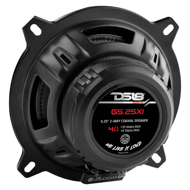 Altavoces coaxiales DS18 G5.25Xi de 5,25" y 2 vías con tweeters incorporados - 45 vatios Rms 4 ohmios