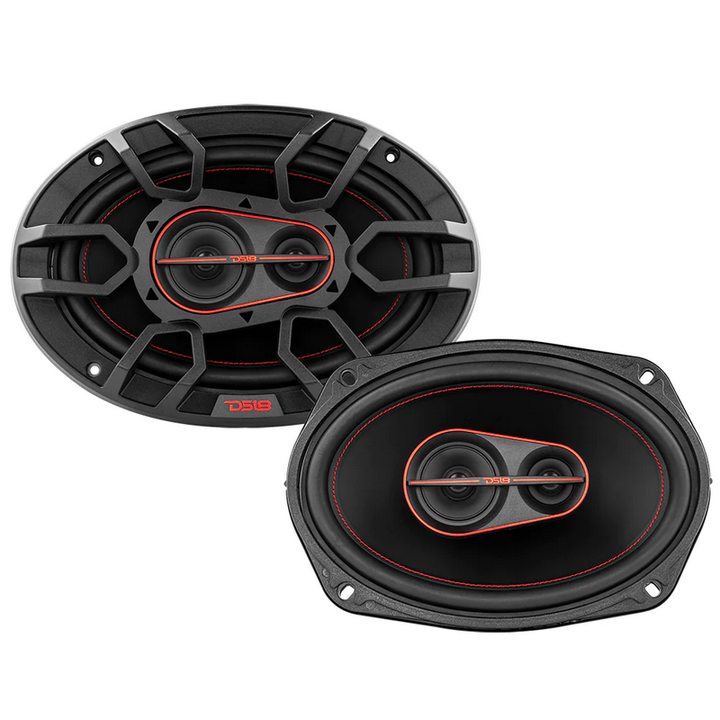 DS18 G6.9Xi 6x9" 3-way Coaxial Speakers with Built-in Dual Tweeters - 60 Watts Rms 4-ohm