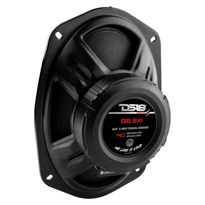 DS18 G6.9Xi 6x9" 3-way Coaxial Speakers with Built-in Dual Tweeters - 60 Watts Rms 4-ohm