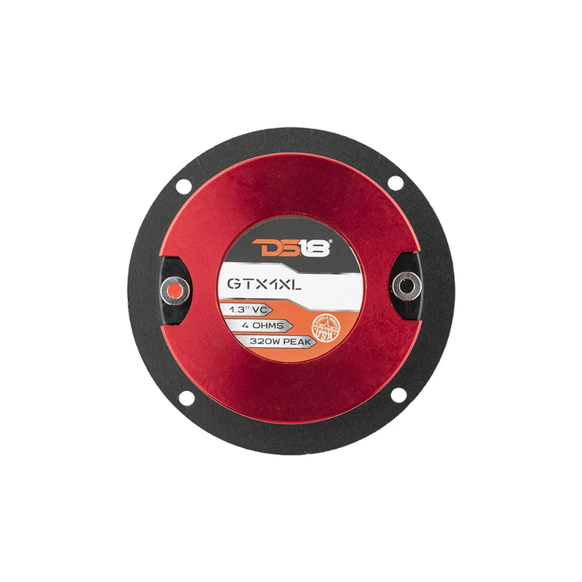 DS18 GTX1XL Súper tweeter tipo bala de compresión de neodimio de 3,75" con bobina móvil de titanio de 1,35" - 160 vatios Rms 4 ohmios